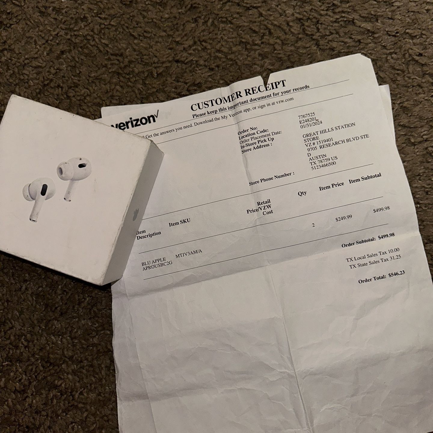 AirPods Pro 2nd Gen (PURCHASE RECEIPT AVAILABLE)