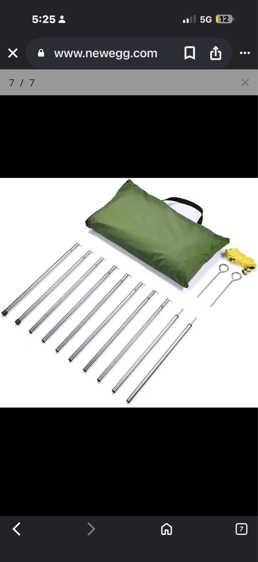 Universal Tailgate Tent with Pole for SUV/Van/MPV/CUV Camping Travel Hatchback Awning Shade Mesh Net Waterproof Green