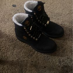 Black Timberlands Size 10 