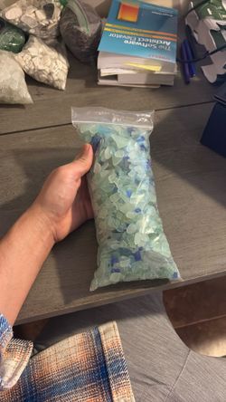 blue beach glass