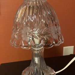 Princess House Heritage Lamp Crystal Tabletop Bedside 
