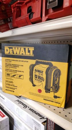 DEWALT 20V MAX LITHIUM ION CORDED/CORDLEES AIR INFLATOR (TOOL ONLY)