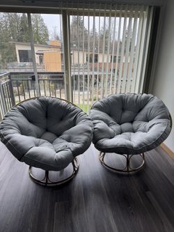 Modern Boho Lounge Chairs – Set of 2 – Excellent Condition – $280