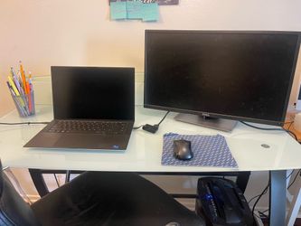 Desk and Leather Chair