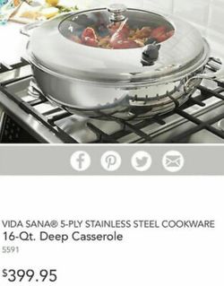princess house vida sana 14 qt casserole