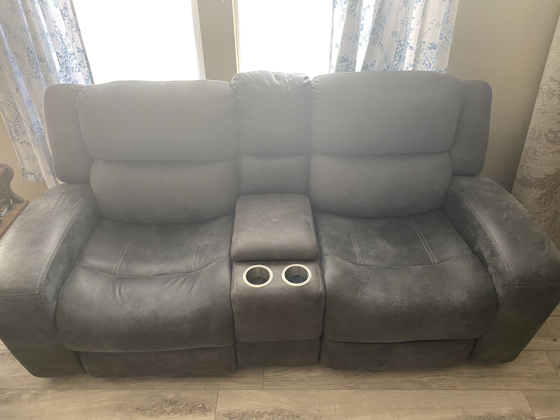 Like New Electric Loveseat Recliner With USB And Storage