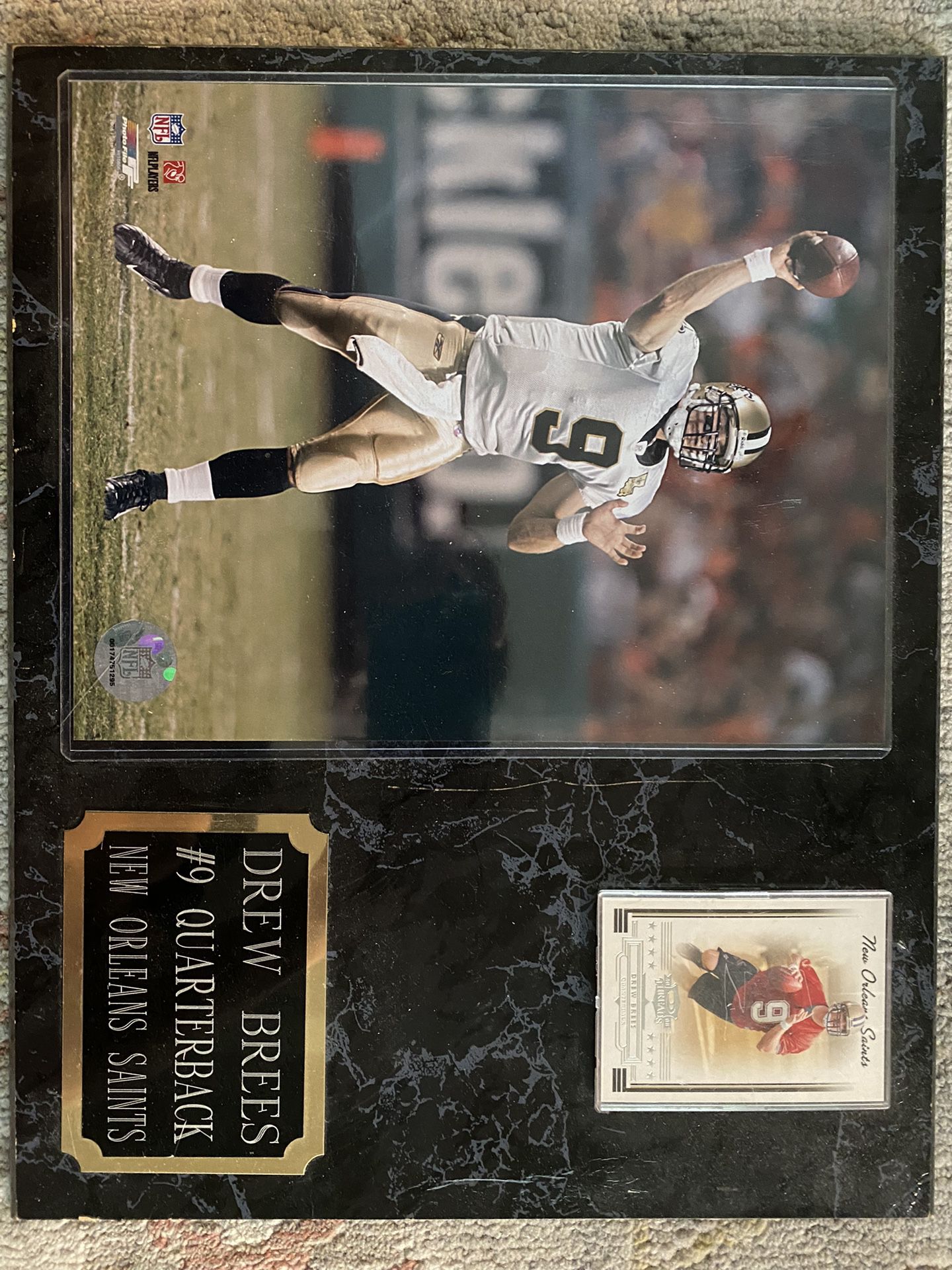 Drew Brees Frame With Card 