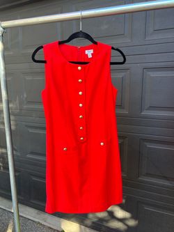 J.Crew Red Sleeveless Shift Dress