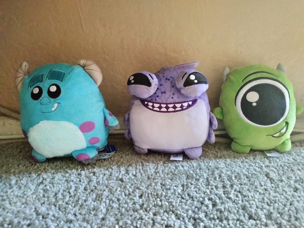 3 Monsters Inc Plushies