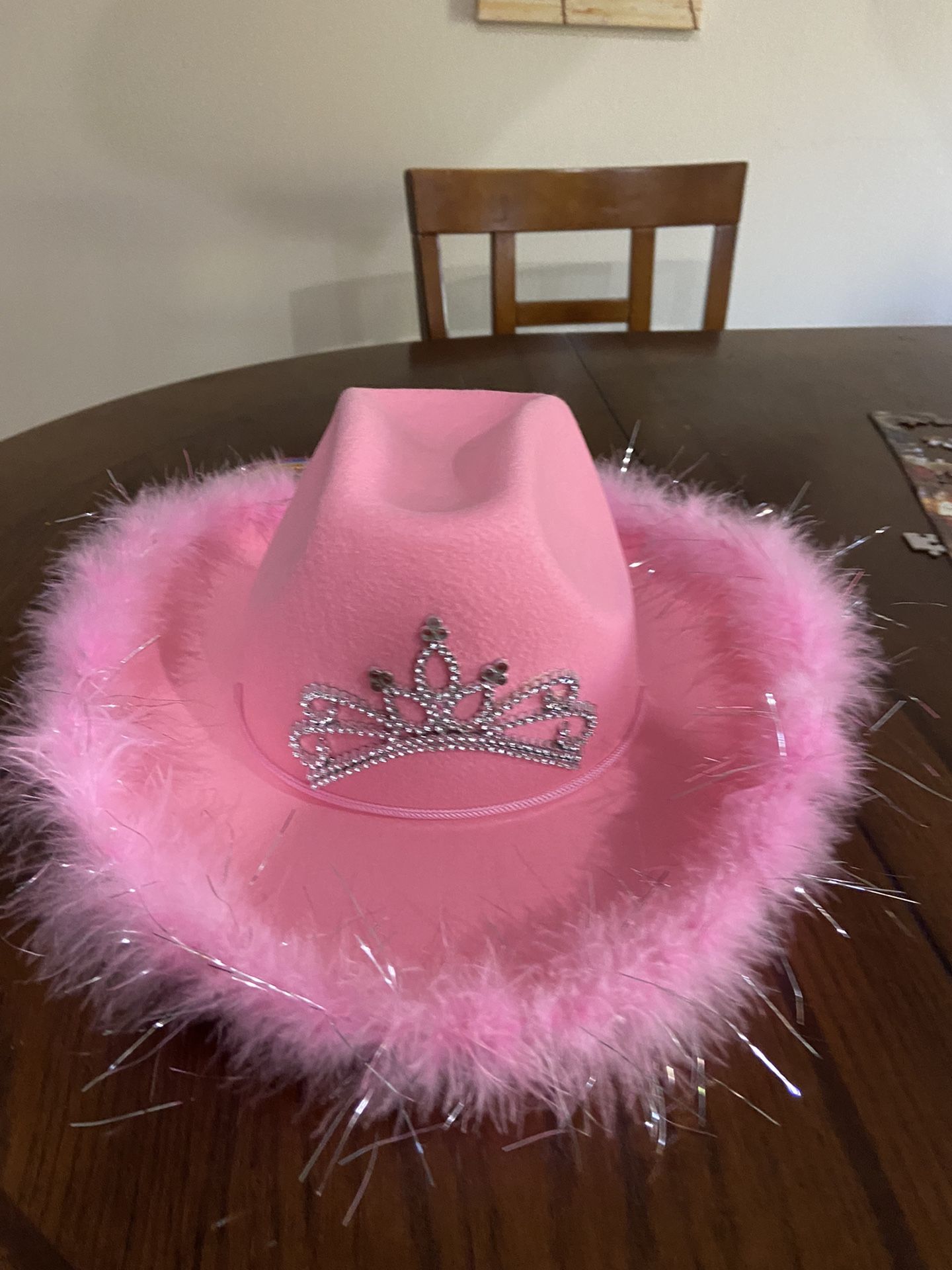 Woman’s Pink tiara cowgirl hat