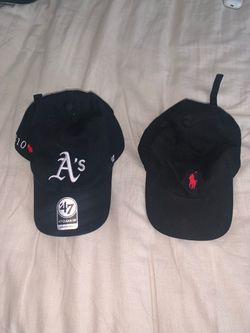 A's & Polo Ralph Lauren Black Hats