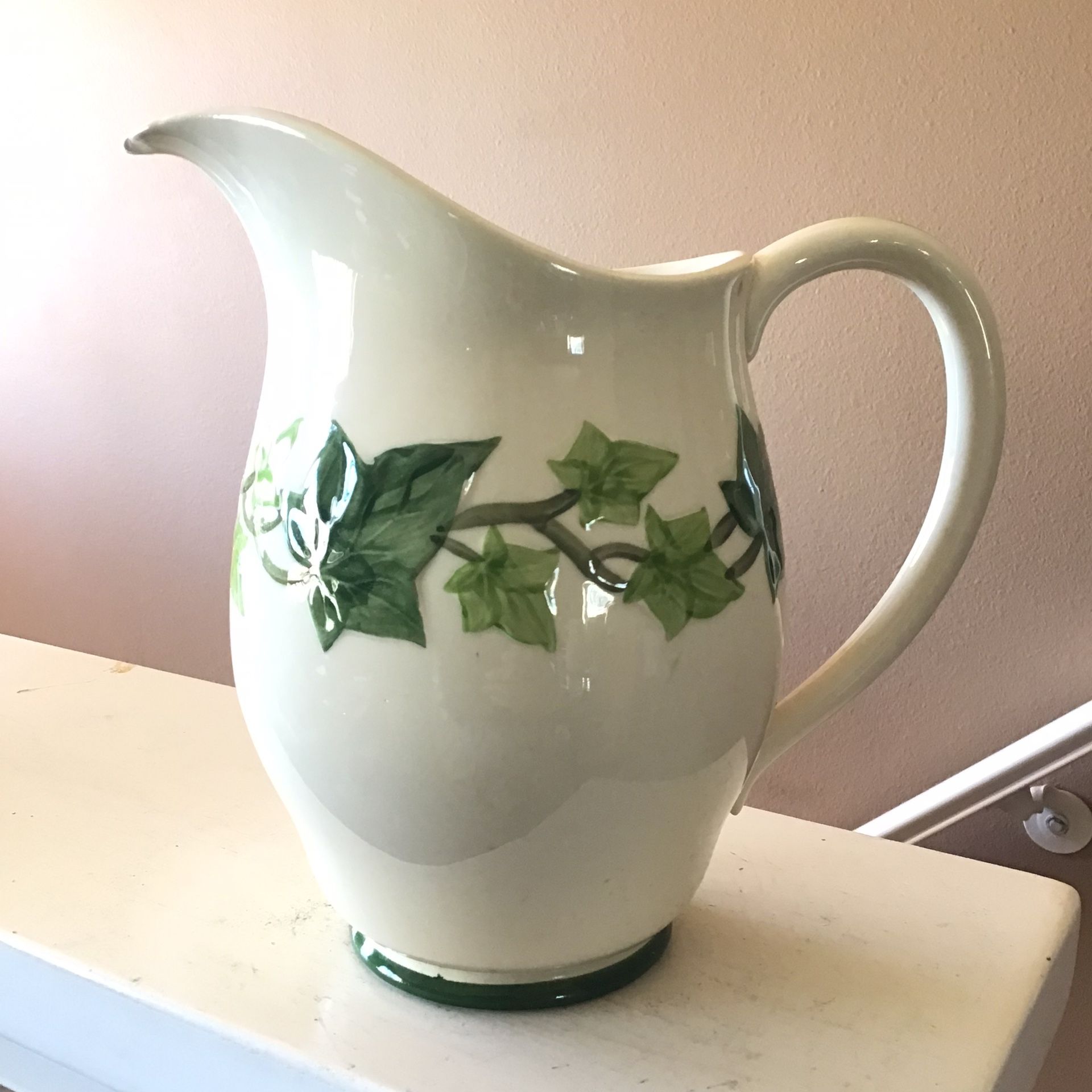 Vintage Franciscan Ivy Pattern Water Pitcher