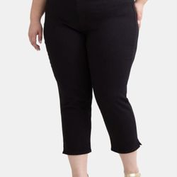 Women's 4X & 2X Jeggings Capris NEW Black Or White Terra & Sky
