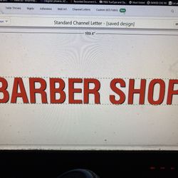 BARBER SHOP sign Brand New Channel Letters Led Lit Includes Everything Power Supply