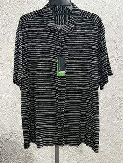 Perry Ellis Short Sleeve Button Up Dress Shirt XXL