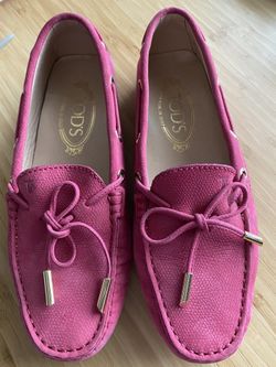 Tod's moccasins women heaven suede shoes loafer slipper Size 6
