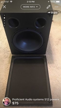 Proficient Audio systems S12 powered subwoofer retails 350.00 for