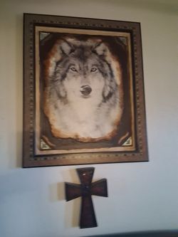 Decorative Wolf Picture 22x18"
