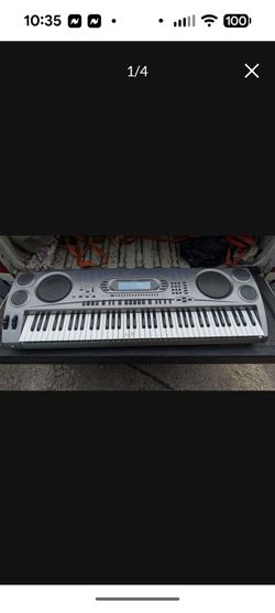 Casio keyboard model wk-1630 works great on batteries No AC/DC adapter