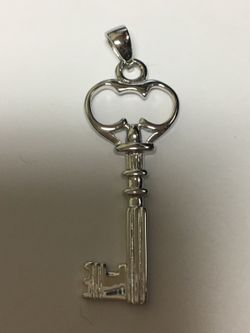 Sterling Silver Key Pendant