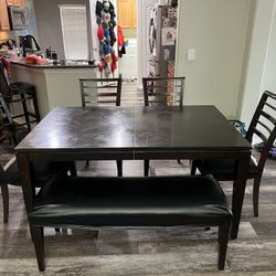 Dark Wood Dining Room Set