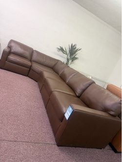 Radley - 5 pc leather sectional sofa