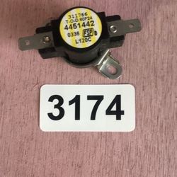 Genuine OEM Whirlpool THERMOSTAT  Part # WP(contact info removed) (contact info removed)  Pre owned