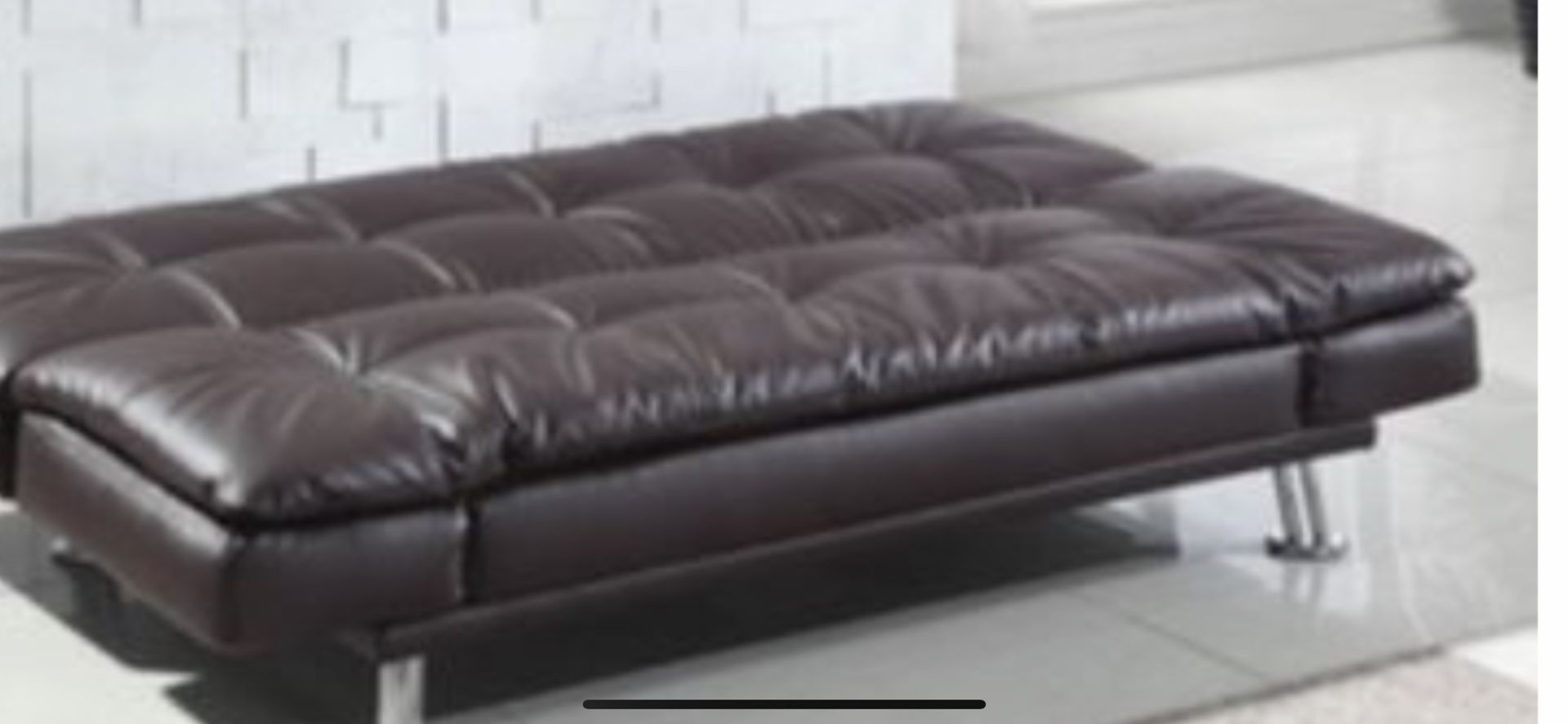 Leatherette Futon Sofa Bed