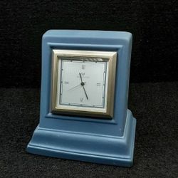 Wedgwood  Jasperware Square Desk Clock, Rare. Blue 