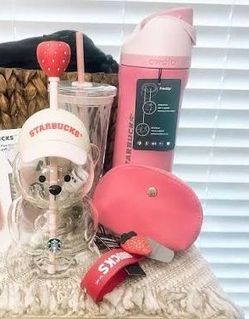 Starbucks Bear Cold Glass Cup
