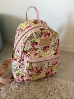 Loungefly Belle Beauty and the Beast floral backpack