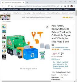 PAW Patrol Rocky's Reuse It Truck with Figure and 3 Tools for Sale