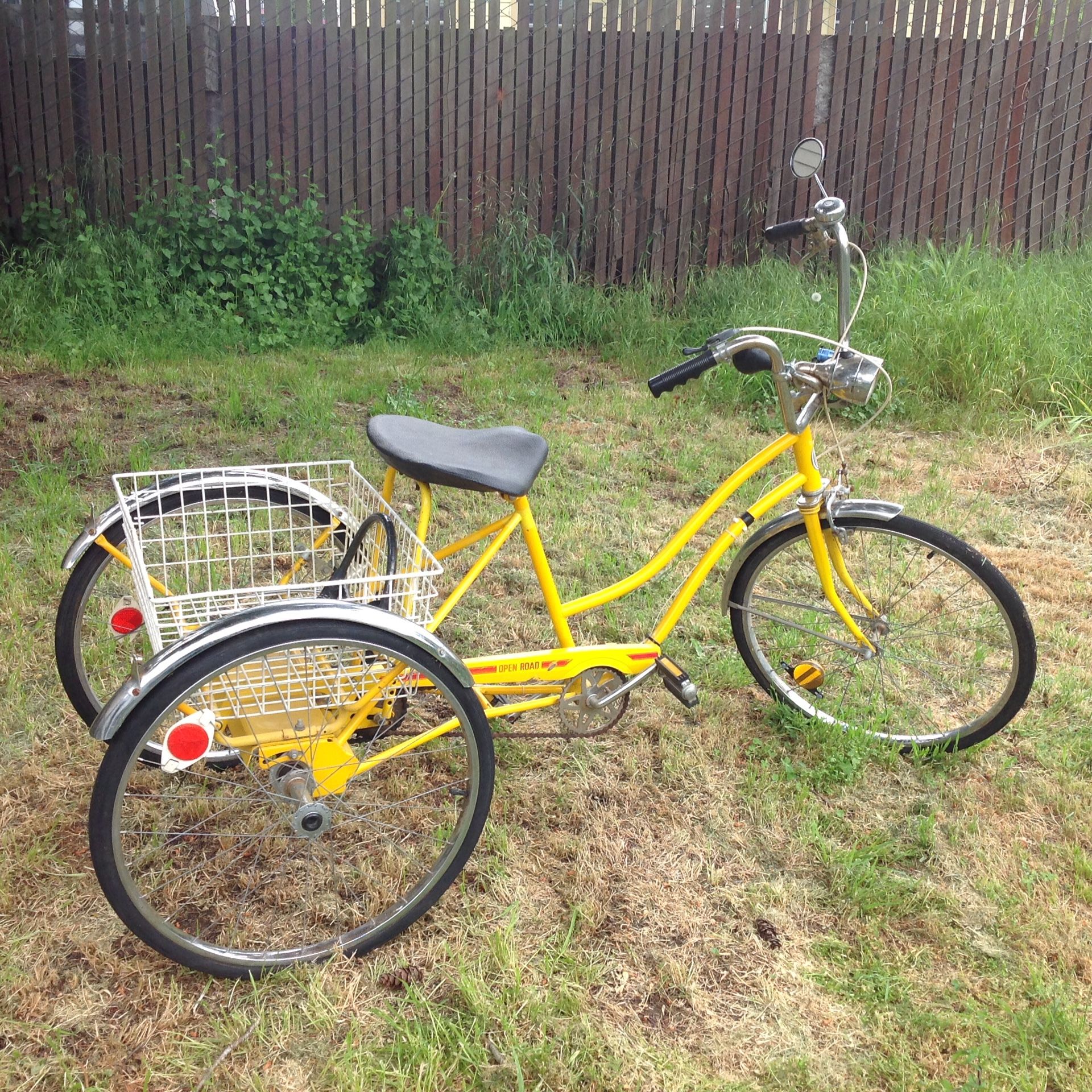 Vintage Open Road Montgomery Ward Adult Tricycle 3 Speed for Sale