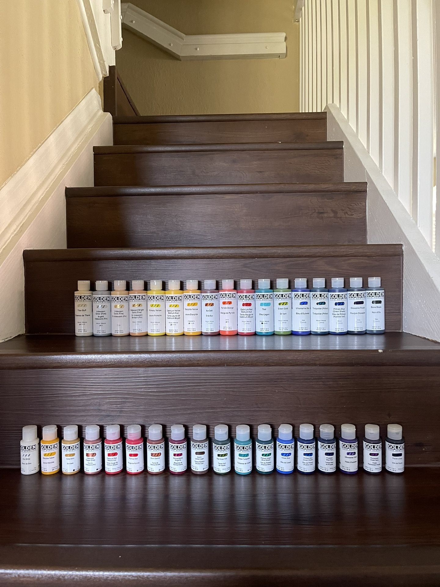 Golden Fluid Acrylics Multicolor Bundle (4 fl oz & 1 fl oz bottles)