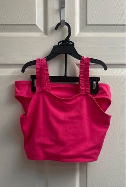 Brand new Girls pink rib tankini size XL 14-16
