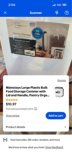 Mainstays 46-Cup Pantry Storage Canister