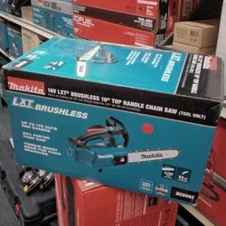 MAKITA 18V LXT BRUSHLESS 10" TOP HANDLE CHAIN SAW (TOOL ONLY)