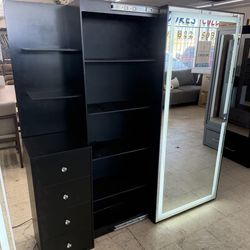 New Black LED Sliding Mirror