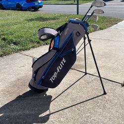 kids golf bag and clubs