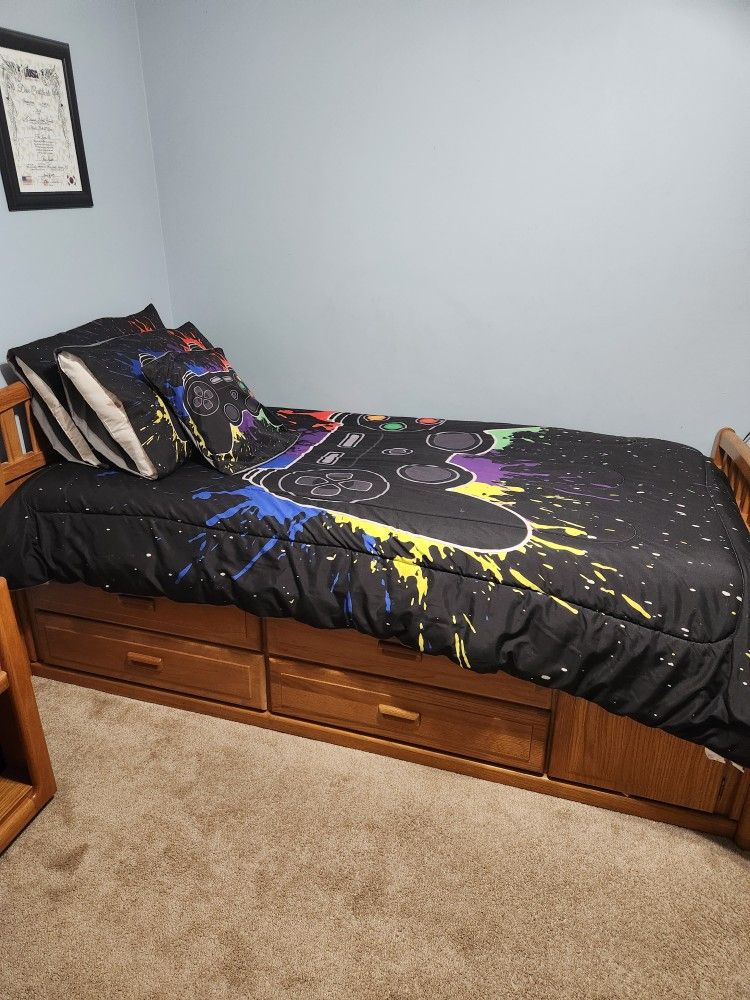 Twin Bed Frame With Drawers