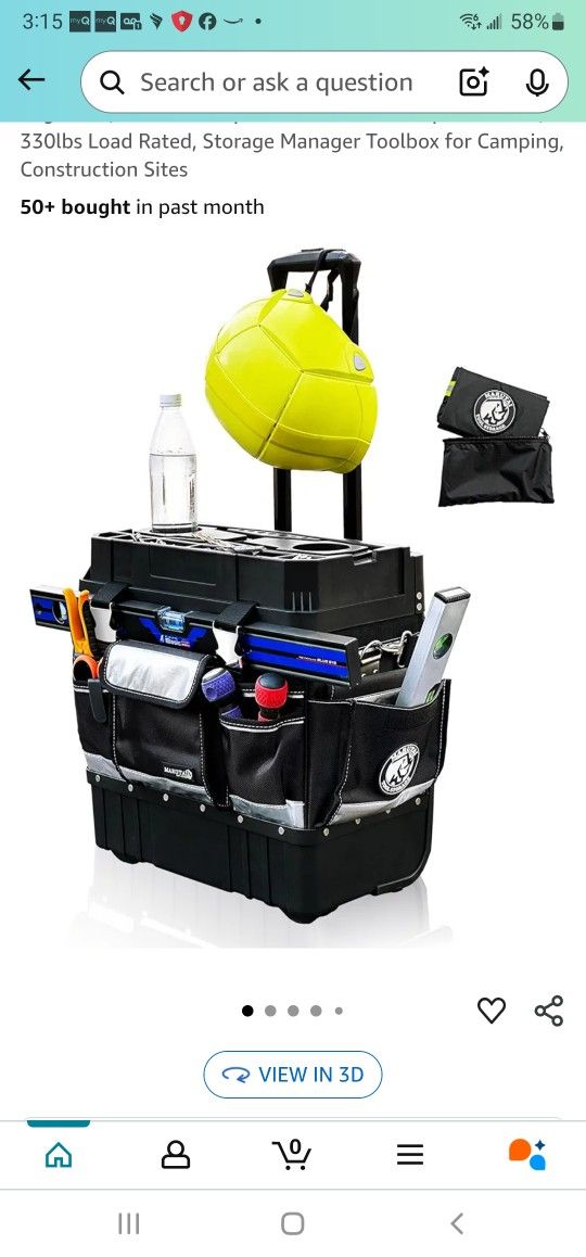 MARUTAI 18'' Rolling Tool Bag with Wheels