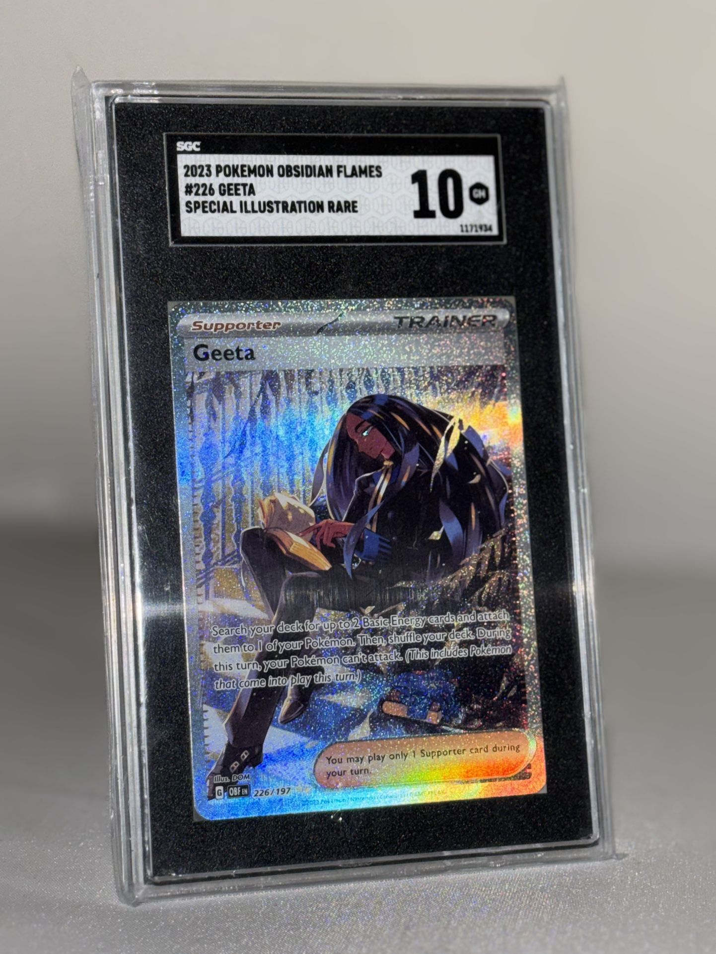 2023 POKÉMON OBSIDIAN FLAMES #226 GEETA SPECIAL ILLUSTRATION RARE