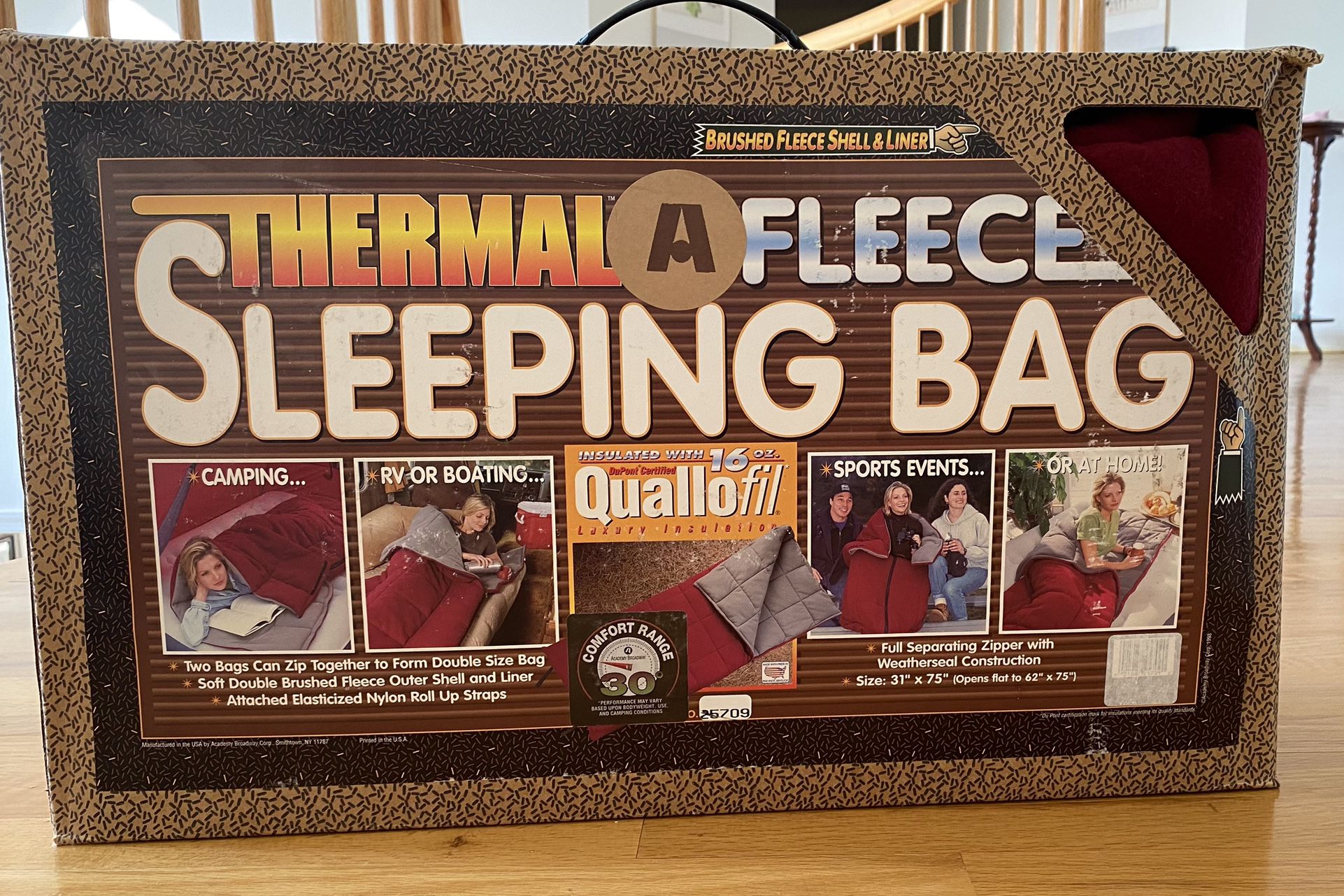 Thermal Fleece Sleeping Bag 31” x 75” New
