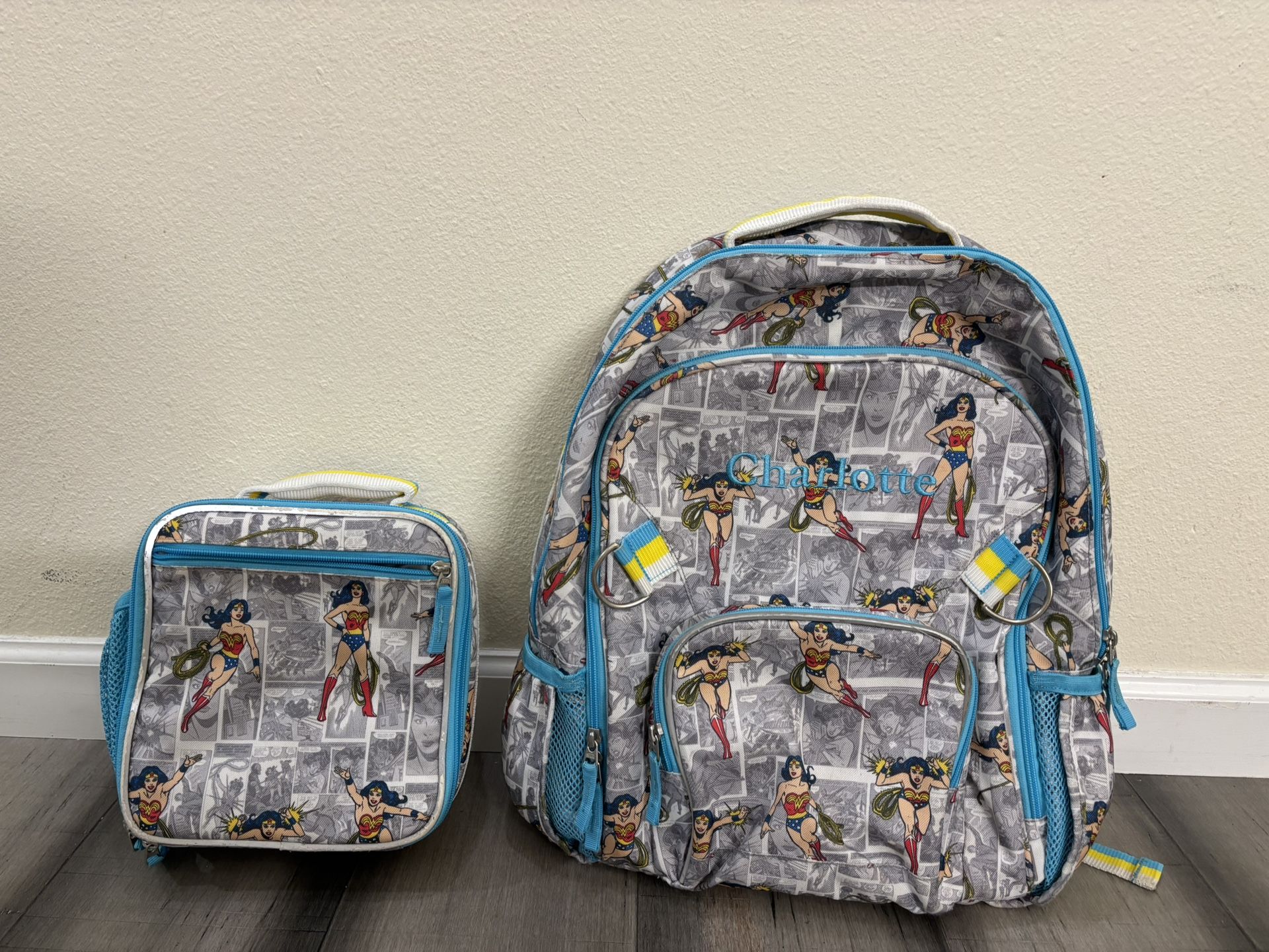 Pottery Barn Kid Girl‘s Backpack and lunch bag set