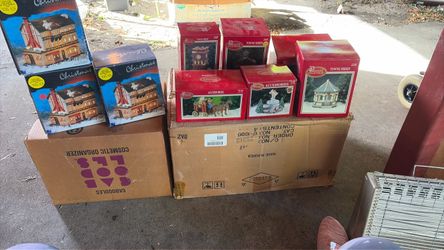 Christmas Village Collection Lot Boxed Sets