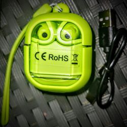 New Neon Green Earbuds In Box
