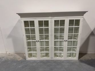 Ethan Allen Villa left and right upper- glass shelves