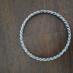 Ladies Braided Silver Plated Bracelet