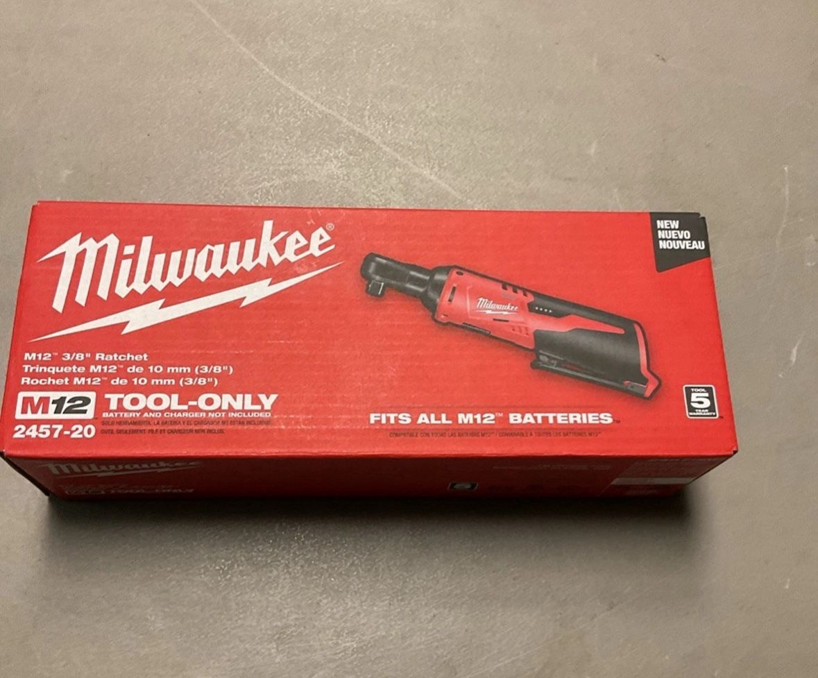 Milwaukee New 3/8” Ratchet M12