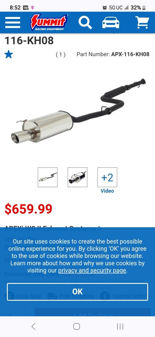 APEXi WS II Exhaust Systems 116-KH08-0A0521